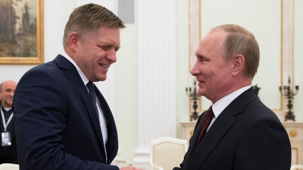 Slovakia's prime minister has controversial talks with Putin in Moscow